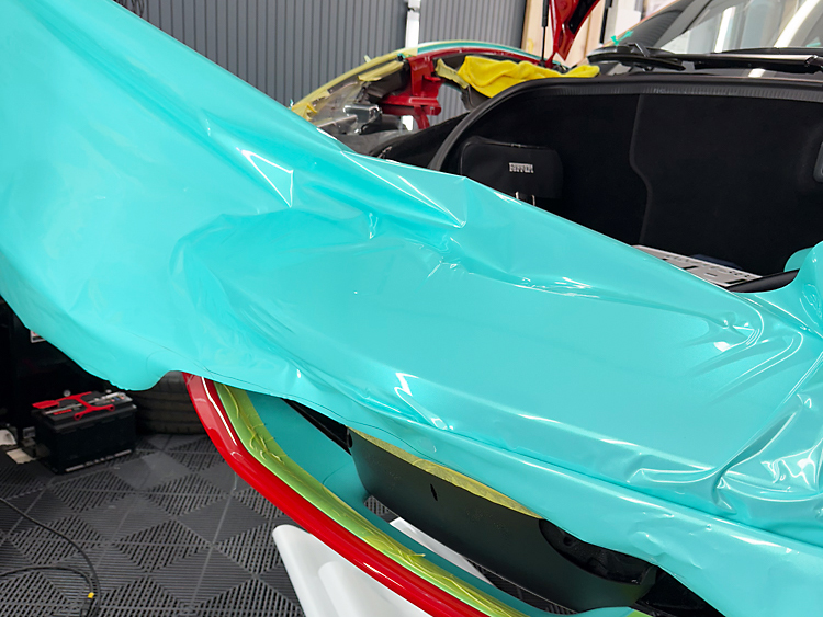 【事例紹介】フェラーリ458イタリア カラーPPF施工