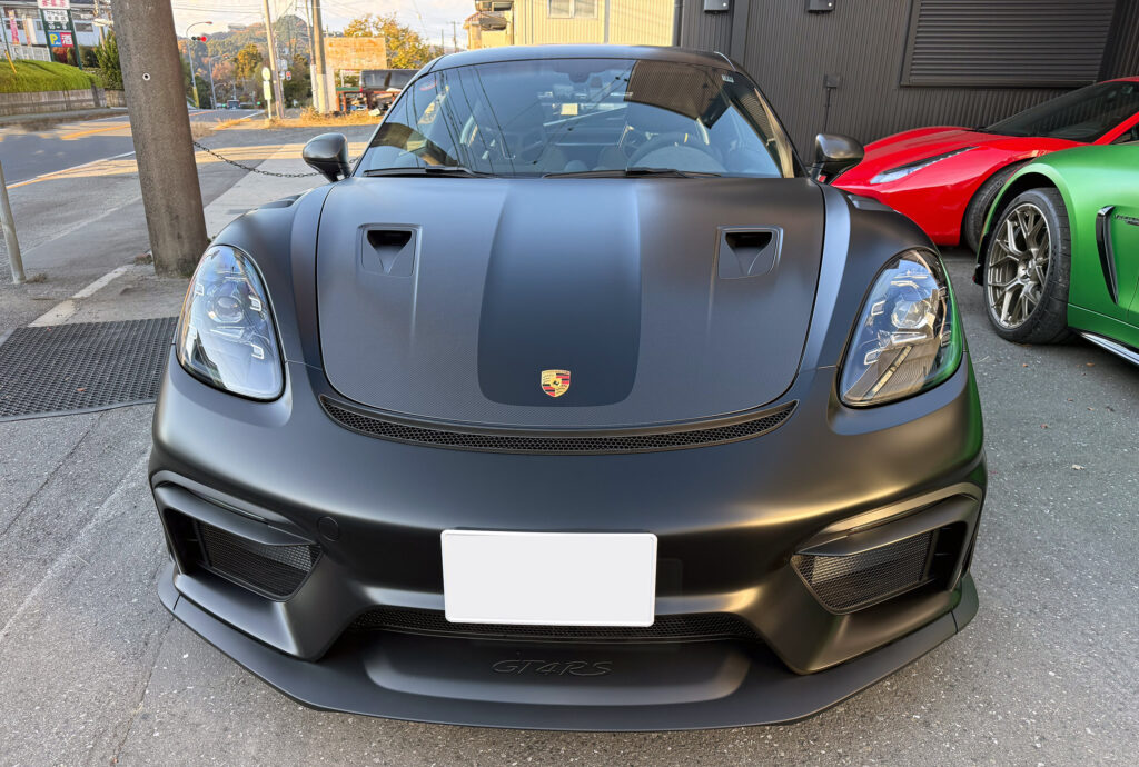 【事例紹介】ポルシェ718ケイマンGT4 RS マットフルプロテクション施工