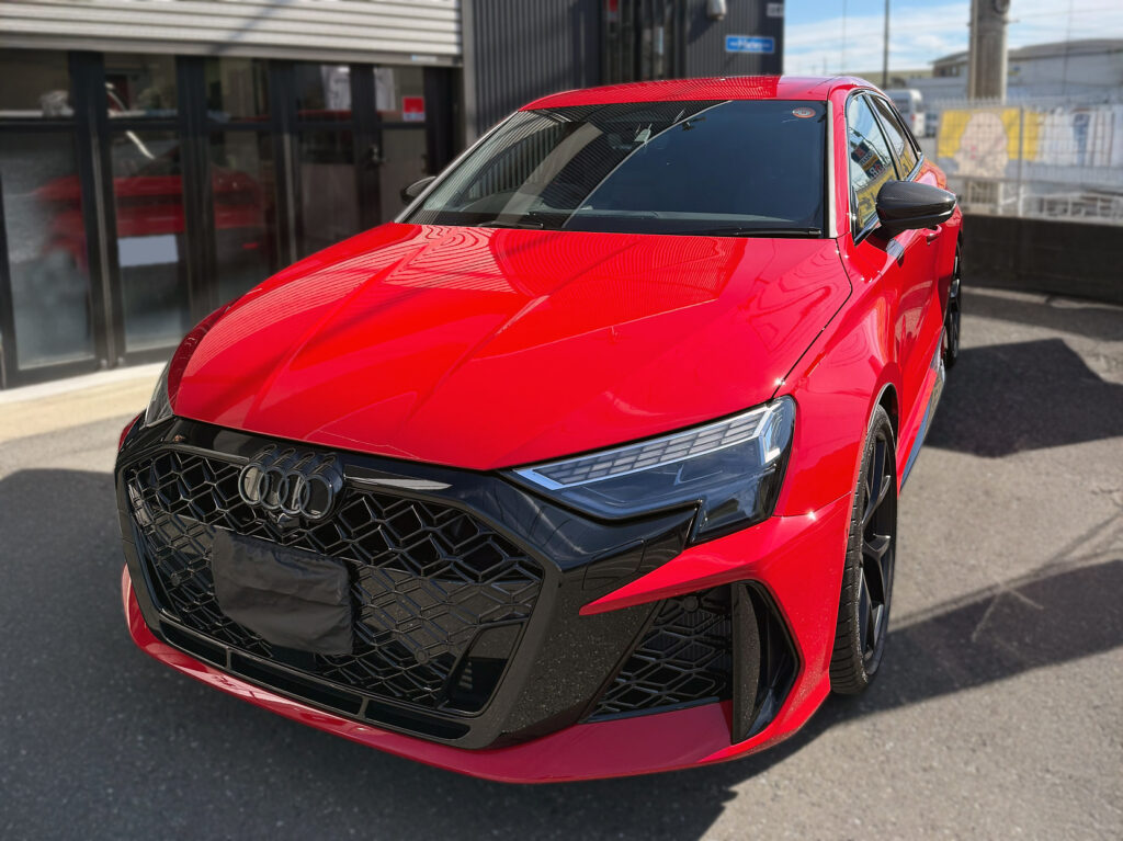 【事例紹介】アウディRS3 フロントフルプロテクション施工