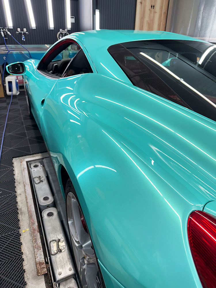 【事例紹介】フェラーリ458イタリア カラーPPF施工